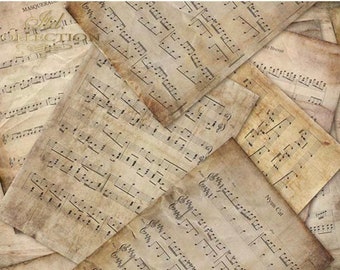 A4 Music Sheets Decoupage Paper, R1111