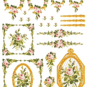 NEW IOD Paint Inlay Petite Fleur Pink image 6