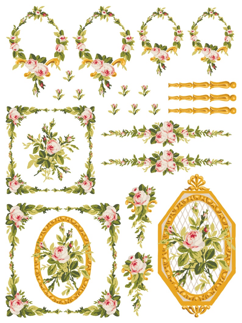 NEW IOD Paint Inlay Petite Fleur Pink image 6