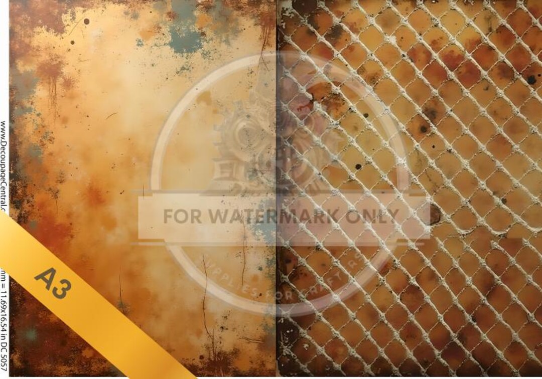 A3 Rust Background Duo Decoupage Paper DC5057 - Etsy