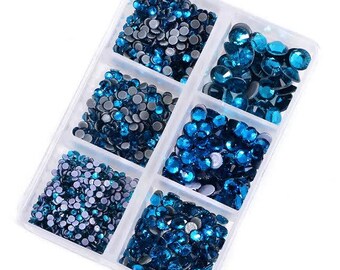 Crystal Rhinestones "PEACOCK"– Dimensional Finishing Accents (1200 pc Set)