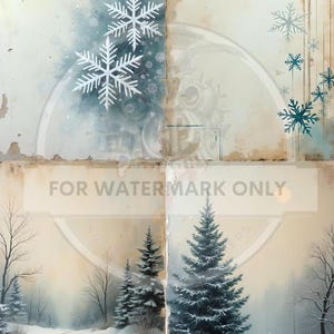 A4 Vintage Winter Scene Quad Rice Paper Decoupage Central DC569