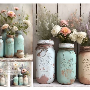 Téléchargement numérique : Digital Shabby Jars, Téléchargement numérique en impression PNG