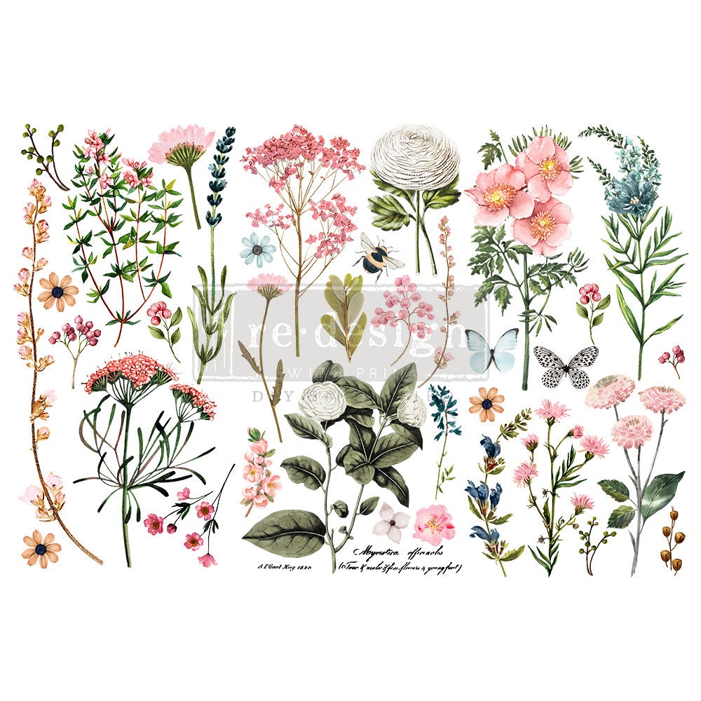 Affordable transfers! Botanical Paradise Transfer Collection 12"…
