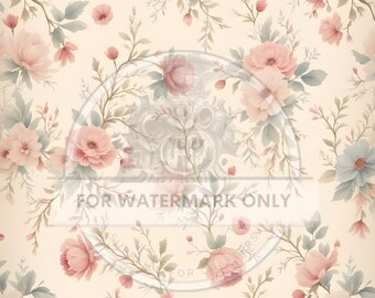 A4 Vintage Blush Gardens Decoupage Rice Paper, DC759