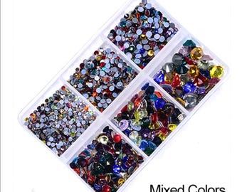 Crystal Rhinestones "Mix of Colors"– Dimensional Finishing Accents (1200 pc Set)
