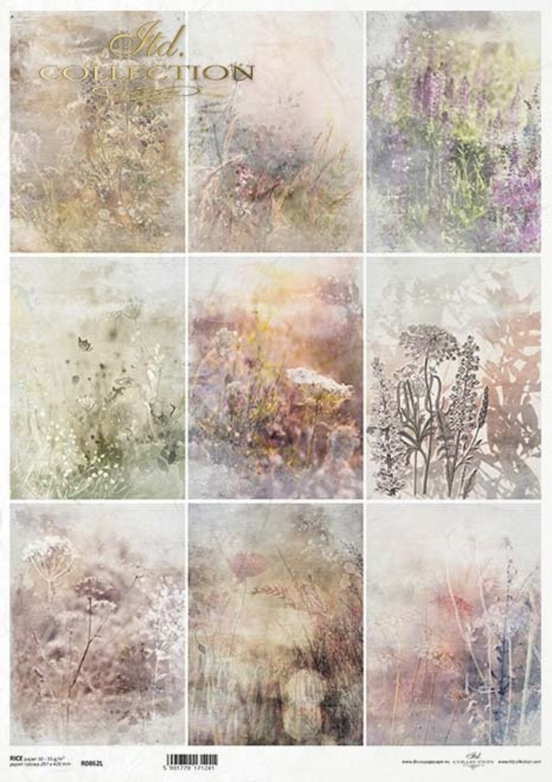 A3 ITD Summer Meadows Watercolor Decoupage Paper. R0862L - Etsy