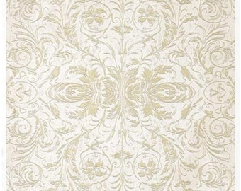 May include: A white background with a gold floral pattern. The pattern is intricate and includes birds and leaves. The text "Id. Collection" is at the top of the image.