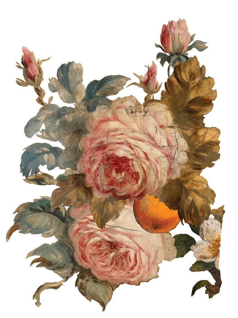 IOD Joie Des Roses Rub On Transfer, FREE SHIPPING, 8 pages, 12 x16 book image 3