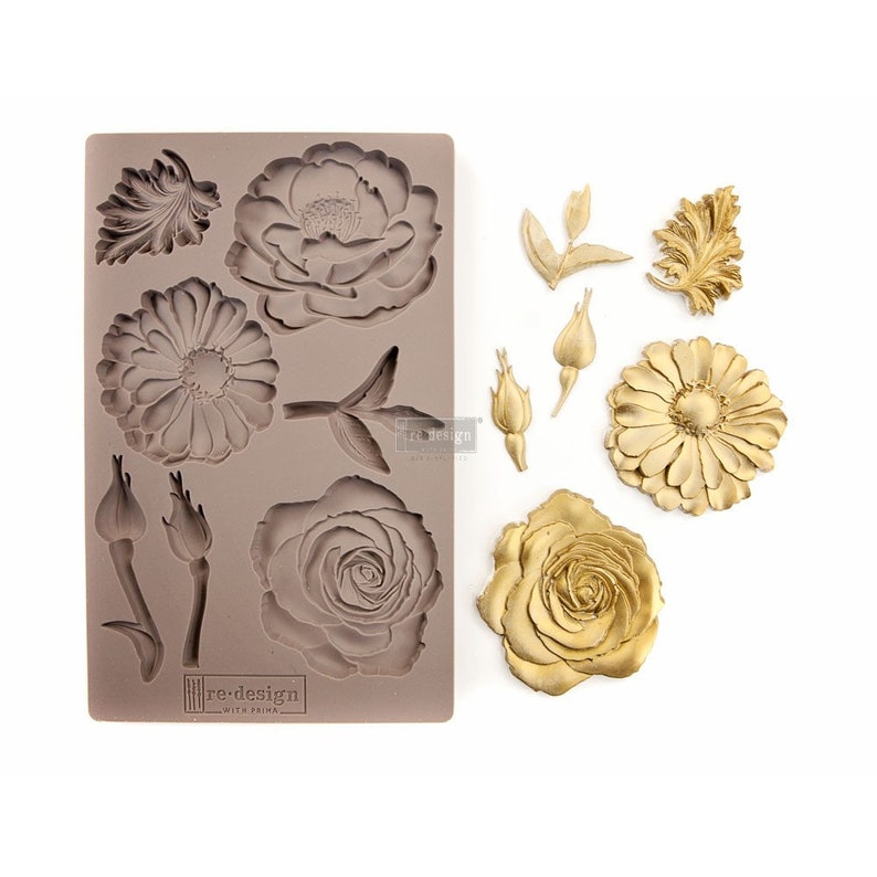 Resin Mold FREE SHIPPING Redesign with Prima Decor Moulds Silicone Mold 5 x 8 Silicone Mold In the Garden Mold