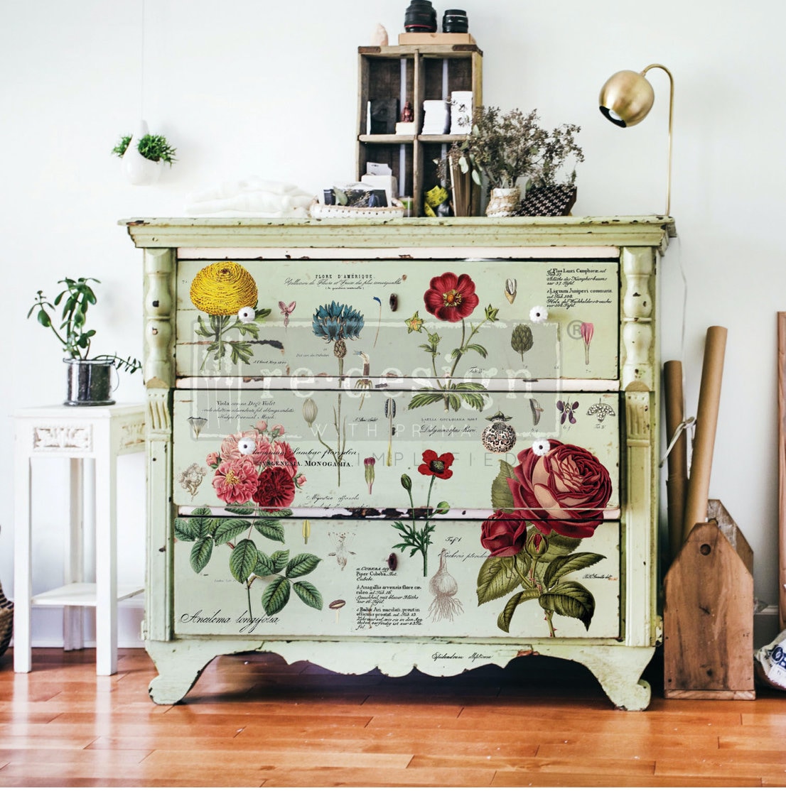 VINTAGE BOTANICAL Rub on Floral Transfe Decor transfer for Etsy