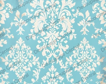 A4 Winter Damask Rice Paper DC1026