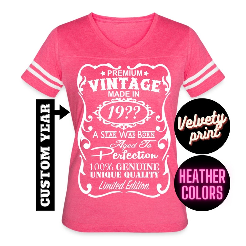 50th Birthday Gift for Women, 50th Birthday Shirt for Her, 50th Birthday Gift Ideas for Her, Best Custom Unique 50th Birthday Presents Woman Heather Pink