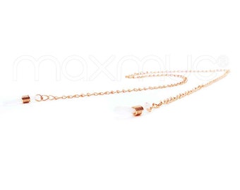 maxmuc Rosegoldfarbene Brillenkette