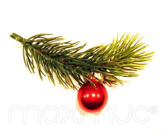 maxmuc broche de Noël avec le parti et boule de Noël 10 cm