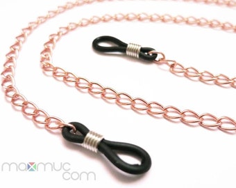 Maxmuc eyewear necklace in rose-gold colours