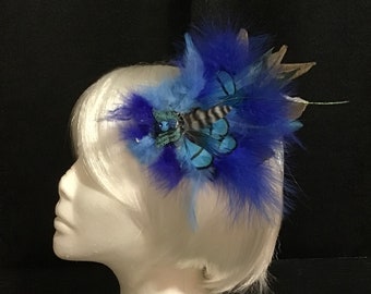 It’s So Fluffy Blue Feather Hairpiece