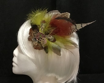 Earth Tone Feather Hairpiece