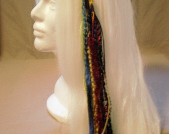 Rainbow Long Feather Hair Clip