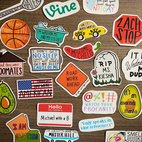 Vine Stickers/vine Quotes Stickers Etsy