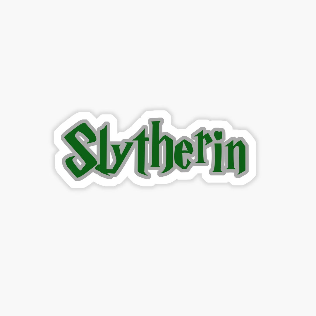 Slytherin Harry Potter House Sticker Etsy