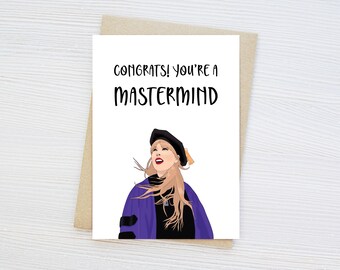 Congrats! You're a Mastermind Graduation Card | Taylor Swift Grad Card | Gift | Celebration