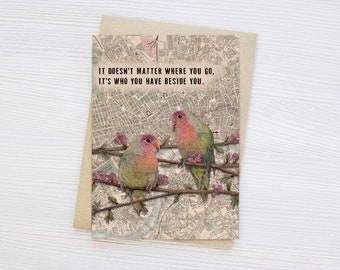 Lovebirds Card | Love Card | Valentine's Day Card | Love Note | Gift | Anniversary Card | Birthday Card | Thank You Card | Appreciation Card