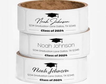 2024 Graduation Address Labels Roll | Personalized Labels | Return Address Labels Stickers