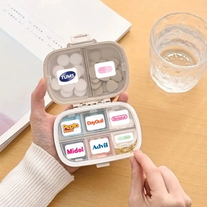 Pocket Pharmacy | Pill Storage | Pill Box | Mini Prescription Storage | 30 Stickers Included