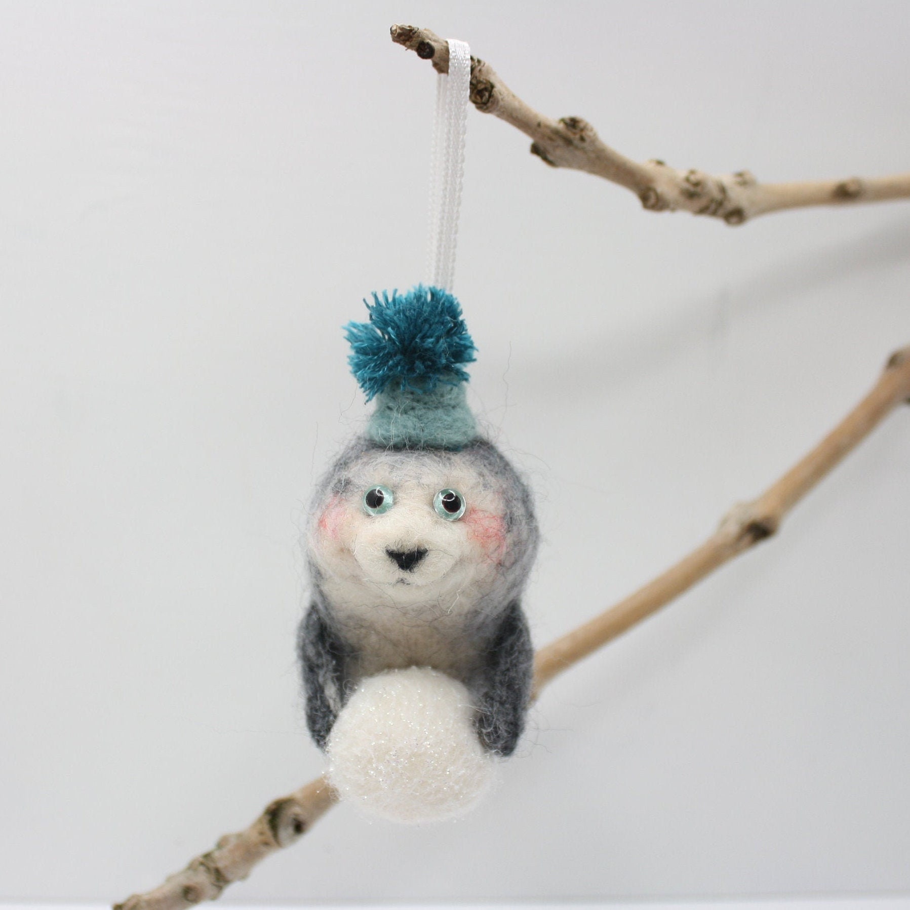 Needle Felted Seal Christmas Animal Decoration Christmas - Etsy Needle Felted Seal Christmas Animal Decoration Christmas - Etsy