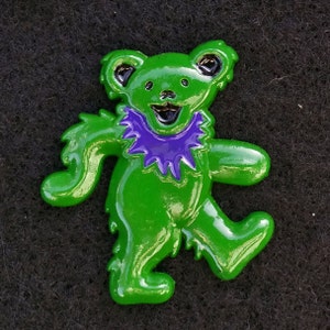 Green Grateful Dead 3D Dancing Bear Pin -Officially Licensed Grateful Dead Lapel Hat Pins