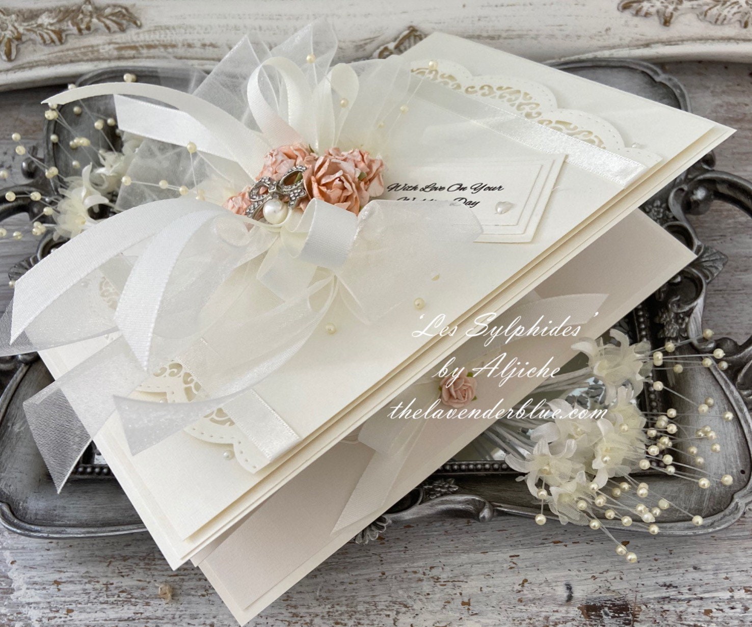Luxury Boxed Wedding Card Custom Text Keepsake For Bride Etsy