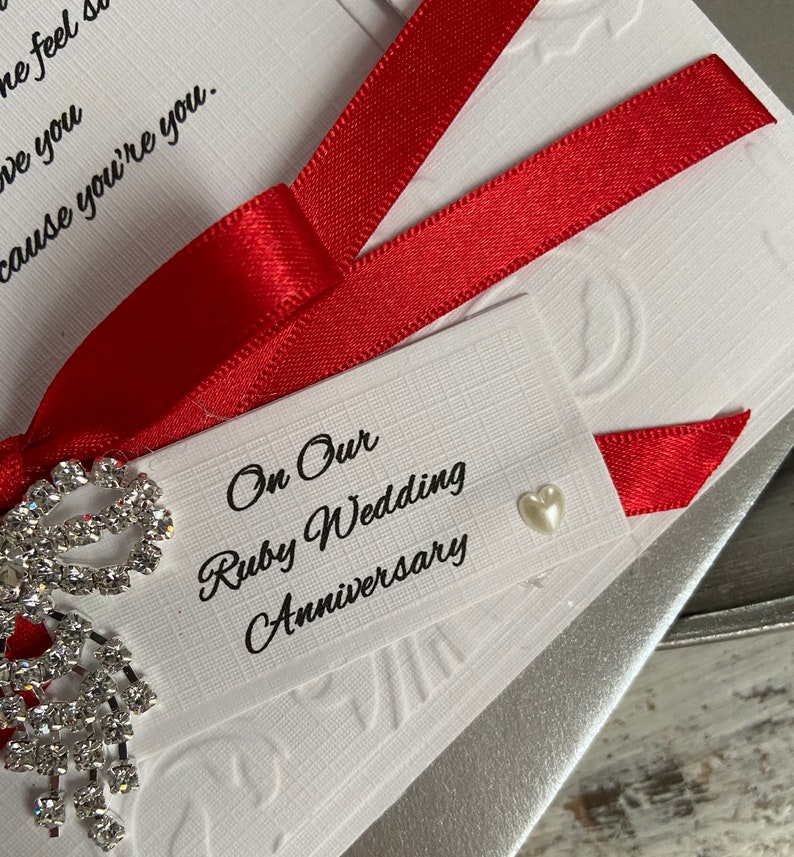 luxury card for ruby anniversary for my husband on our