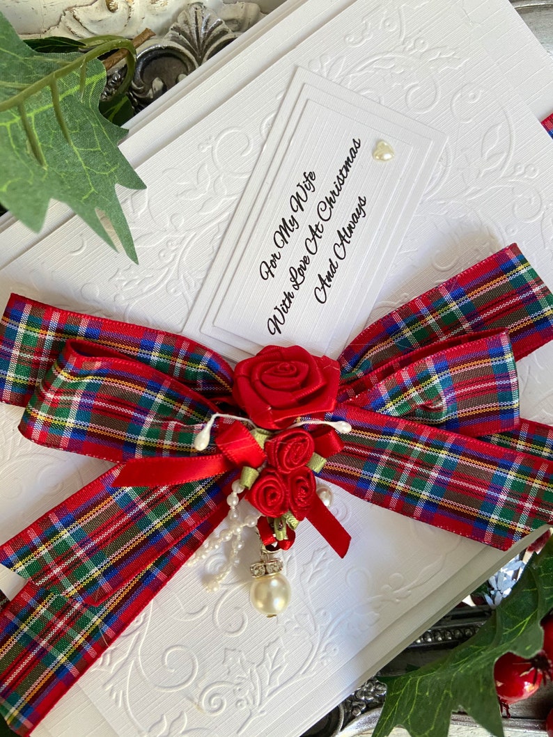 Merry Christmas For Wife Keepsake Card For Wife Custom Text | Etsy