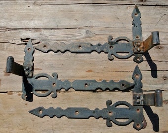 Vintage Metal Hinges, Shutter Hinges, Door Hinges, Cabinet Hinges, Shabby Chic, Vintage Iron Hinge, Rusty Metal Findings