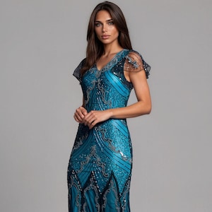 vintage homecoming dresses for sale Great Gatsby Dress Womens Costume in BLACK Style PS23150 main image 1