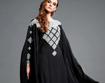 Handcrafted Kaftan Dress, Modest Dress, Dubai Kaftan Maxi Dress, Abaya Bridal Kaftans, Festival Wedding Gown, Ethnic Dress, Plus Size, S-4XL