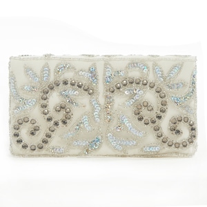 Eva Purse For Wedding, 1920s Great Gatsby Inspired, Off White Embellished Purse, Wedding Reception Bag, Art Deco Evening Purse, Handmade