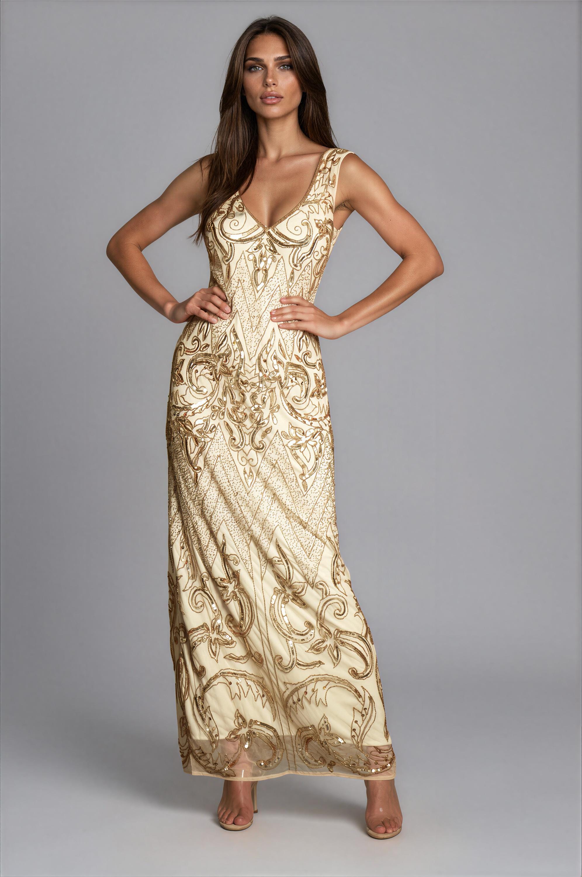 Art Deco Gown - Etsy UK