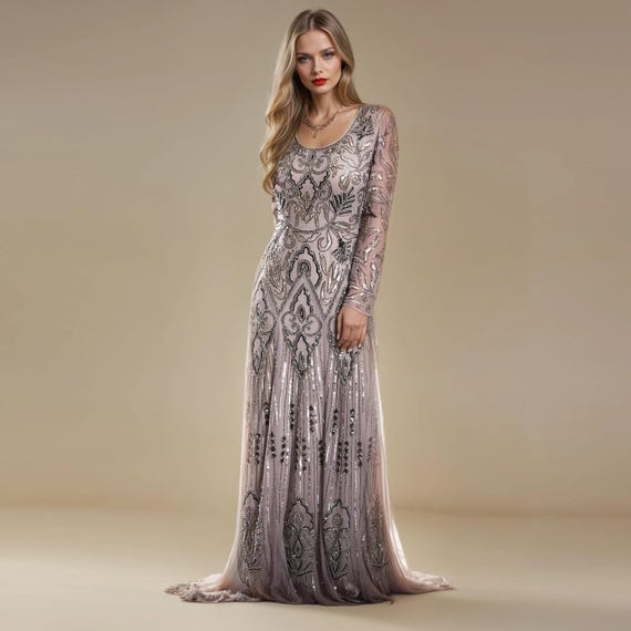 grey beaded bridesmaid dresses Mother of Bride Dress Long Sleeve Gatsby Evening Occasion Wear and a A epos:primary_category:Womens Clothing Handmade Black Woven Leather Size:1-2 Years (90cm)