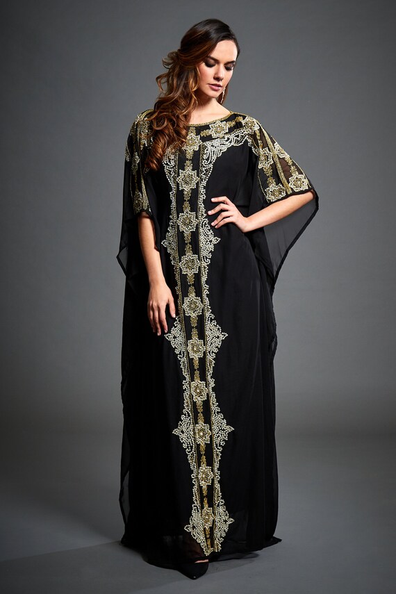 embellished kaftan dress