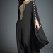 Amina Moroccan Abaya Caftan, Gold Beaded Kaftan Dress, Kaftan Maxi Dress, Dubai Kaftan, Wedding Black Evening Gown, Plus Size Robe, S-XXXXL 