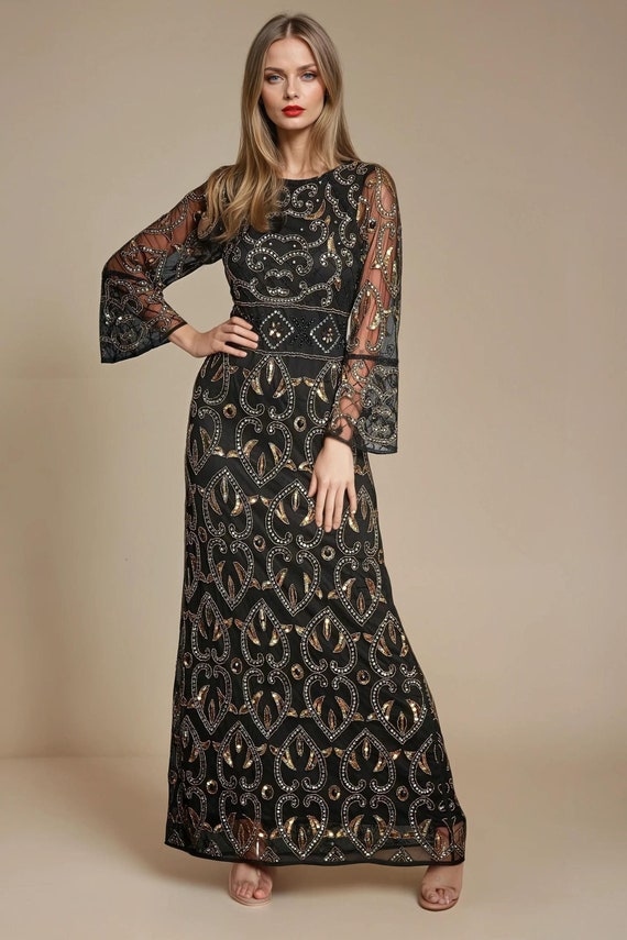elegant modest evening dresses Modest Wedding Dresses Satin Ball Gowns With Sleeves – alinanova main image 0
