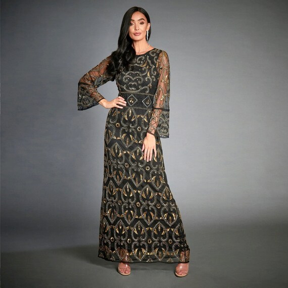 Flare sleeve gown cheap