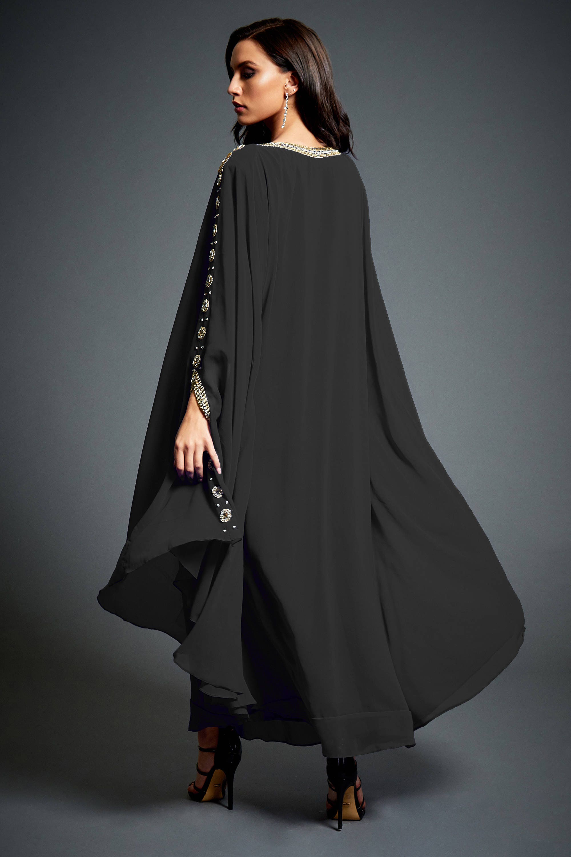 Amina Moroccan Abaya Caftan Gold Beaded Kaftan Dress Kaftan | Etsy UK