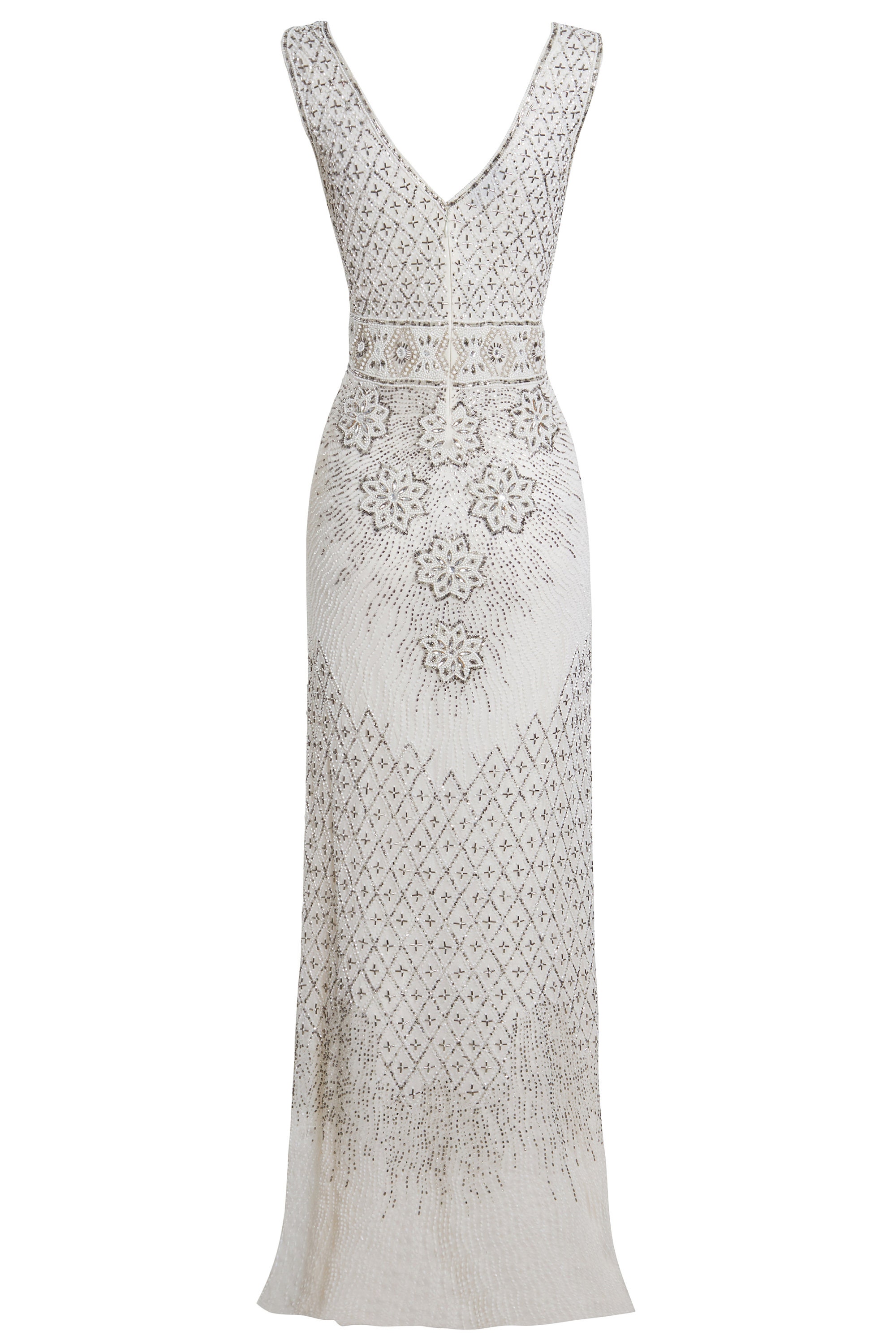 Hazel White Heavy Beaded Bridal Dress 1920s Gatsby Inspired - Etsy
