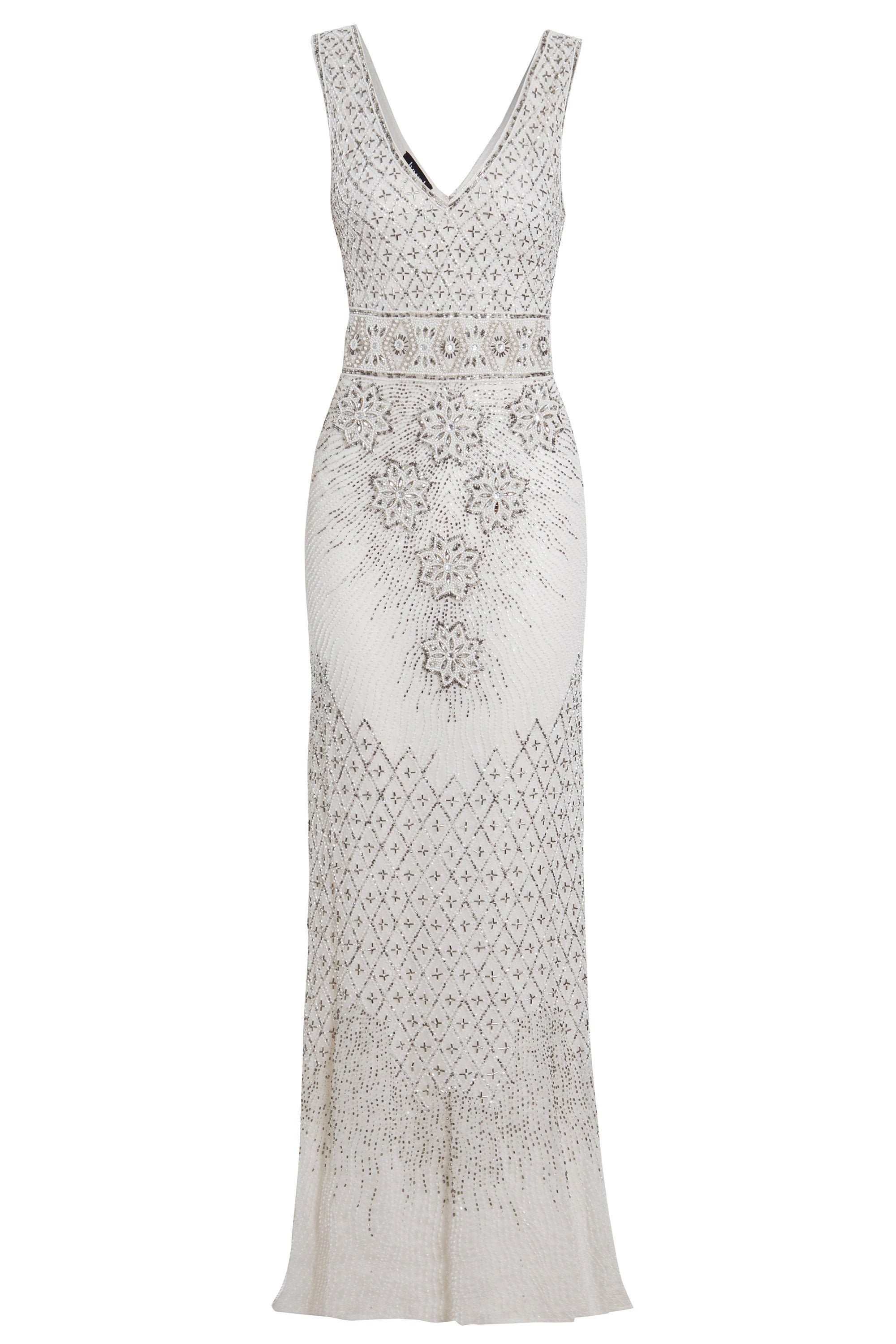Hazel White Heavy Beaded Bridal Dress 1920s Gatsby Inspired - Etsy UK