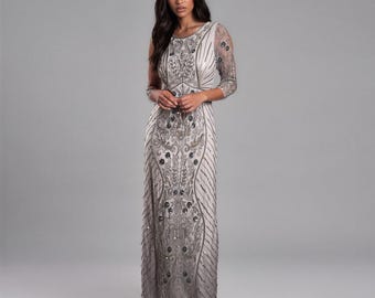 long sleeve gatsby dress Evening Gown Great Gatsby Long Sleeve Dress Long Sleeve Gatsby Dress