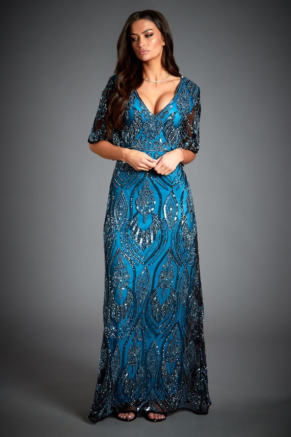 dazzling blue dress Florentine Dress