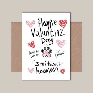 Valentine's Card from your Pet - Dog, Cat Valentine's Card from Pet to Owner